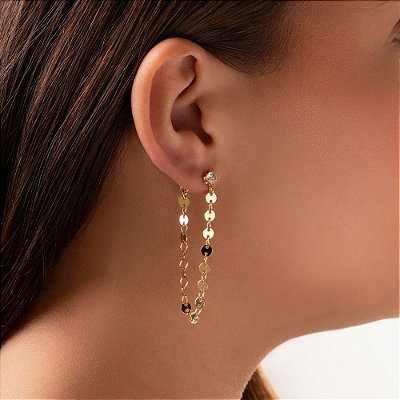 Brinco Earline Corrente de Medalhinhas