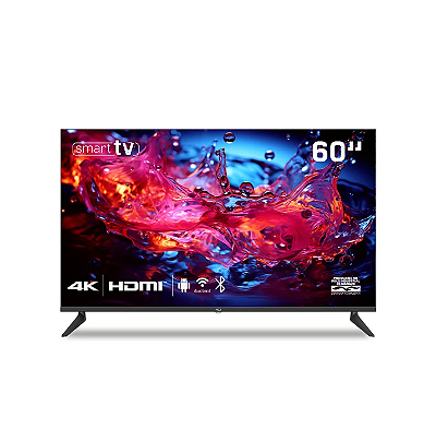 Smart TV HQ 60" 4K tela sem bordas design Slim HQS60NKHM
