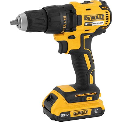 Parafusadeira/furadeira 1/2", com 2 baterias 20 V e carregador bivolt, motor Brushless, DCD7771D2 , DEWALT