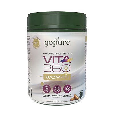 Vita 360 Woman – Multivitaminico Mulher de A a Zinco com Vitaminas, Magnésio, Ferro e Minerais