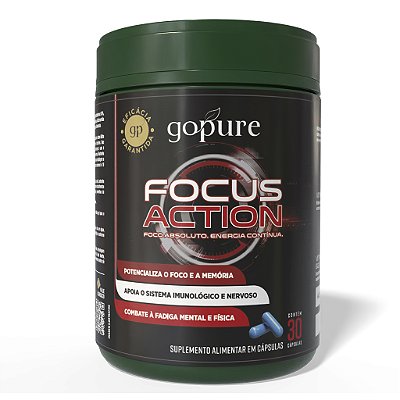 FOCUS GoPure – Foco Concentração Memória Agilidade - TDAH + Vitaminas