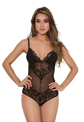 Body Em Tule Com Detalhe Em Renda Eliane Lingerie