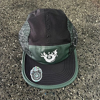 Bone Five Panel Tripside Aba Flexivel Verde Preto