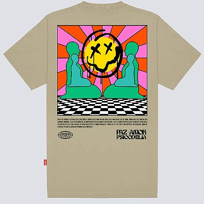 Camiseta Chronic Psicodelia Oversized Caqui