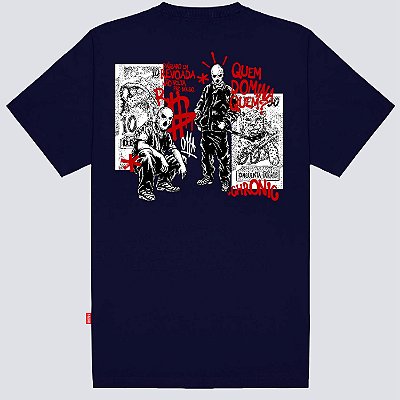 Camiseta Chronic Quem Domina Quem Original Oversized Azul