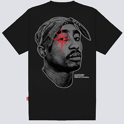 Camiseta Chronic Tupac Red Vision Preto