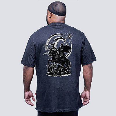 Camiseta Chronic São Jorge Dark Plus SIze Original Preto