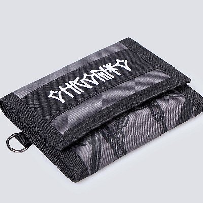 Carteira Chronic Fecho Velcro Correntes Original Cinza