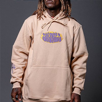 Blusa Moletom Canguru Chronic Bomb Fundamentos Bege