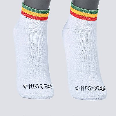 Meia Chornic Soquete Cano Baixo Reggae Branca