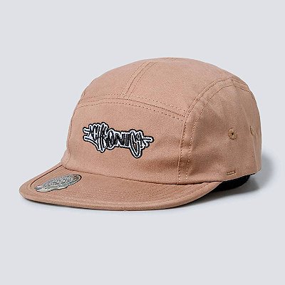Bone Five Panel Chronic Bege Tag Bordado Original