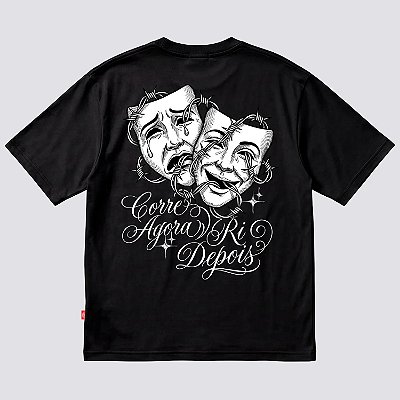 Camiseta Chronic Algodão Chora Agora Ri Depois Preta Original