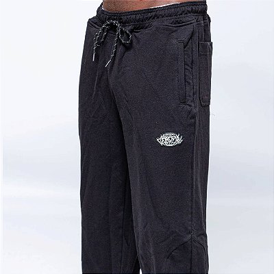 Calça Moletom Chronic Original Preto Patch Emborrachado