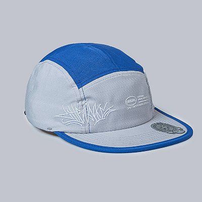 Bone Five Panel Chronic Tag Street Bordado Cinza c Azul
