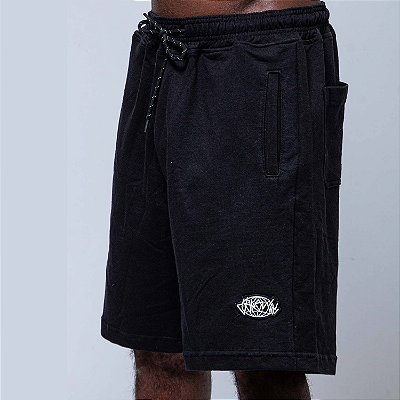 Bermuda Moletinho Chronic Patch Emborrachado Preto