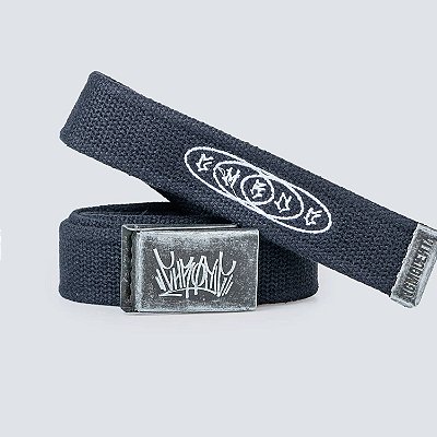 Cinto Chronic Fivela de Metal Logo Oval Bordado Preto