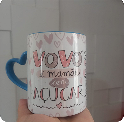 CANECA ALÇA CORAÇÃO PERSONALIZADA