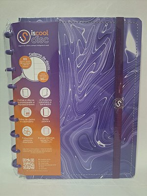 Caderno De Disco Capa Dura Iscool Lírico Roxo M
