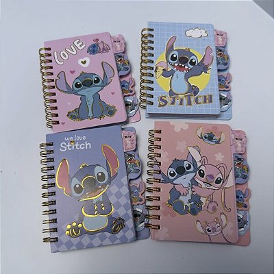 Mini Caderneta Stitch c/ Divisorias - Importados