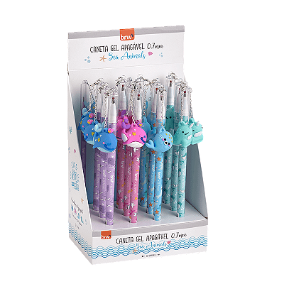 Caneta Gel Apagável 0.7mm Sea Animals BRW