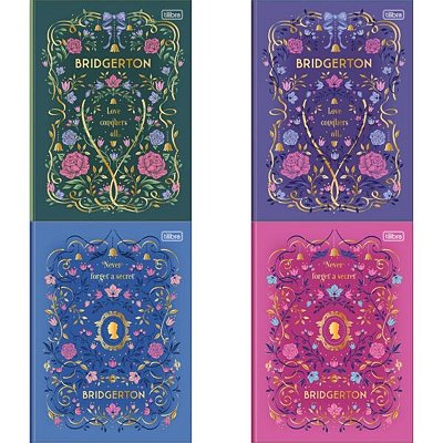 Caderno Brochura Luxo Colegial Bridgerton 80 Folhas - Tilibra