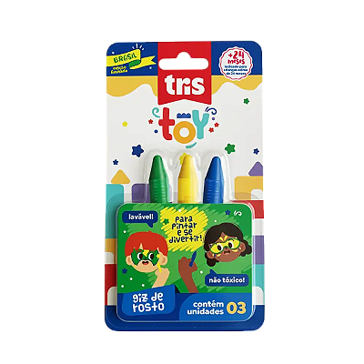 Giz de Rosto Toy Tris 3 Cores Brasil