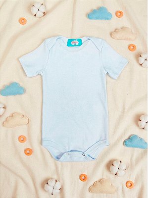 Body Infantil Branco Liso - Manga Curta