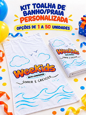Toalha Personalizada de Banho/Praia 140cm x 70cm 200 g/m²
