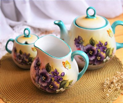 Conjunto de Chá Amor Perfeito