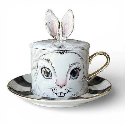 Xícara Coelho Branco