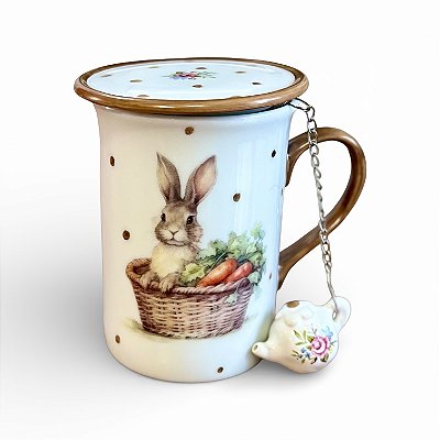 Conjunto Chá Coelhinho na Cesta