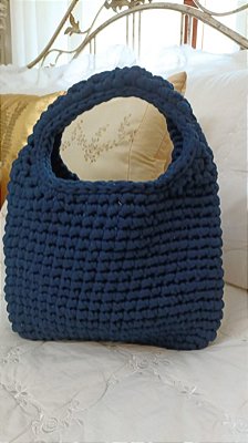 Bolsa de crochê azul