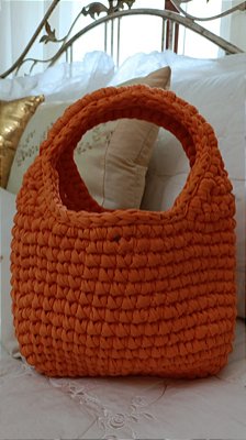 BOlsa de crochê laranja