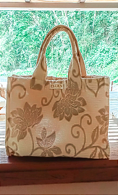 Bolsa Chenille Golden Flower