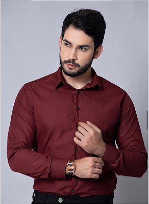 Camisa social manga longa .(varias cores)