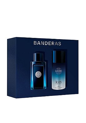 Kit The Icon Banderas Eau de Toilette Masculino Perfume 100ml + Desodorante Spray 150ml