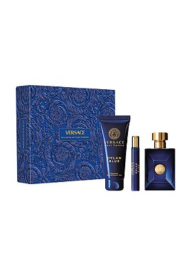 Kit Dylan Blue Pour Homme Eau de Toilette Masculino Perfume 100ml + Perfume 10ml + Gel de Banho 150ml