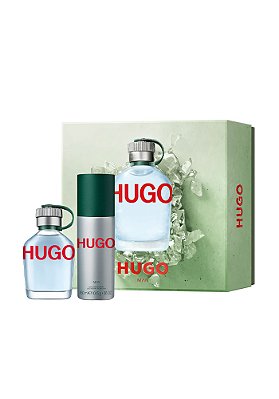 Kit Man Hugo Boss Eau de Toilette Masculino Pefume 75ml + Desodorante Spray 150ml