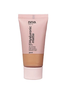 Base Líquida Hyaluronic Matte 4 Nina Makeup 30ml