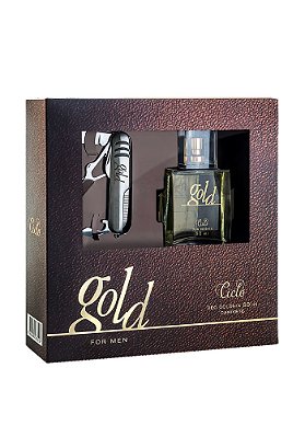 Kit Gold I'man Deo Colônia Masculino Perfume 50ml + Canivete