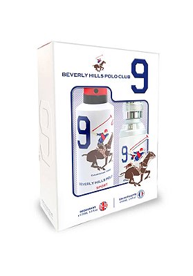 Kit Beverly Hills Polo Club Sport Eau de Toilette Masculino Perfume 50ml + Anti Transpirante 50ml