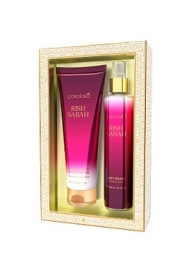 Kit Pokoloka Rish Sabah Feminino Body Splash 250ml + Hidratante 240ml