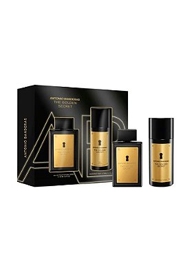 Kit The Golden Secret Antonio Banderas Eau de Toilette Masculino Perfume 100ml + Antitranspirante 150ml
