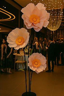 Trio de Flores em Crepom Italiano