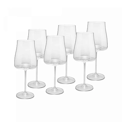 Conjunto 6 Taças de Vinho de Cristal Ecológico Alex 600ml