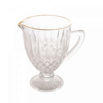 Jarra de Vidro com Fio Dourado Greek 1L