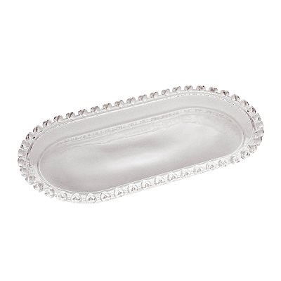 Travessa Oval de Cristal Coração 25cm x 13cm x 2,5cm