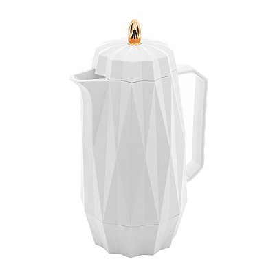 Garrafa Térmica de Plástico Diamond Branca 1L