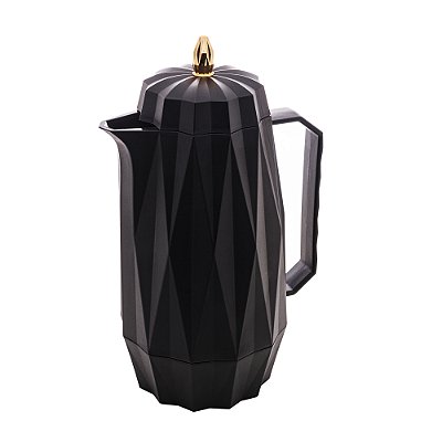 Garrafa Térmica de Plástico Diamond Preta 1L