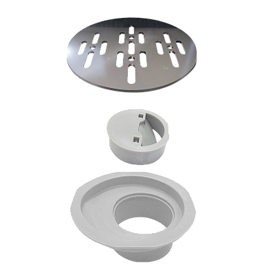 Elleve - Grelha P/ Caixa Sifonada Redonda 100Mm Polida - 4034 - Ralo Linear